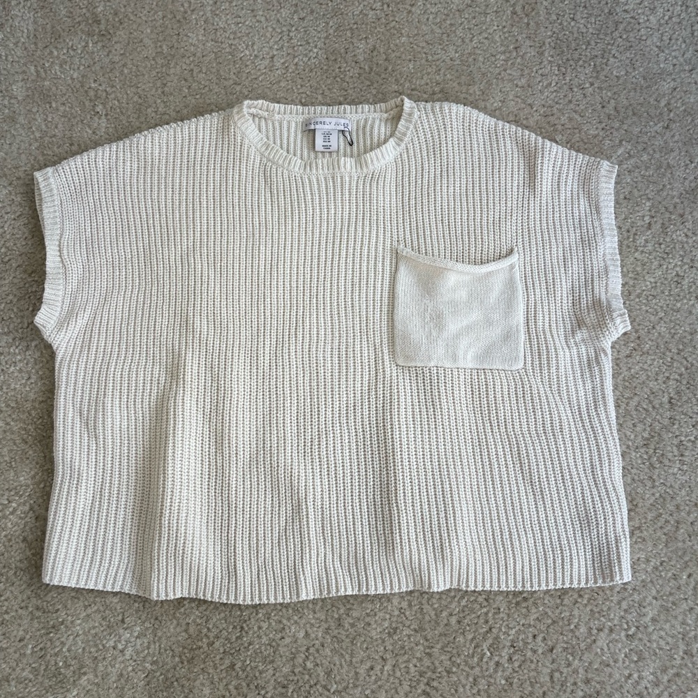 Cream sweater vest